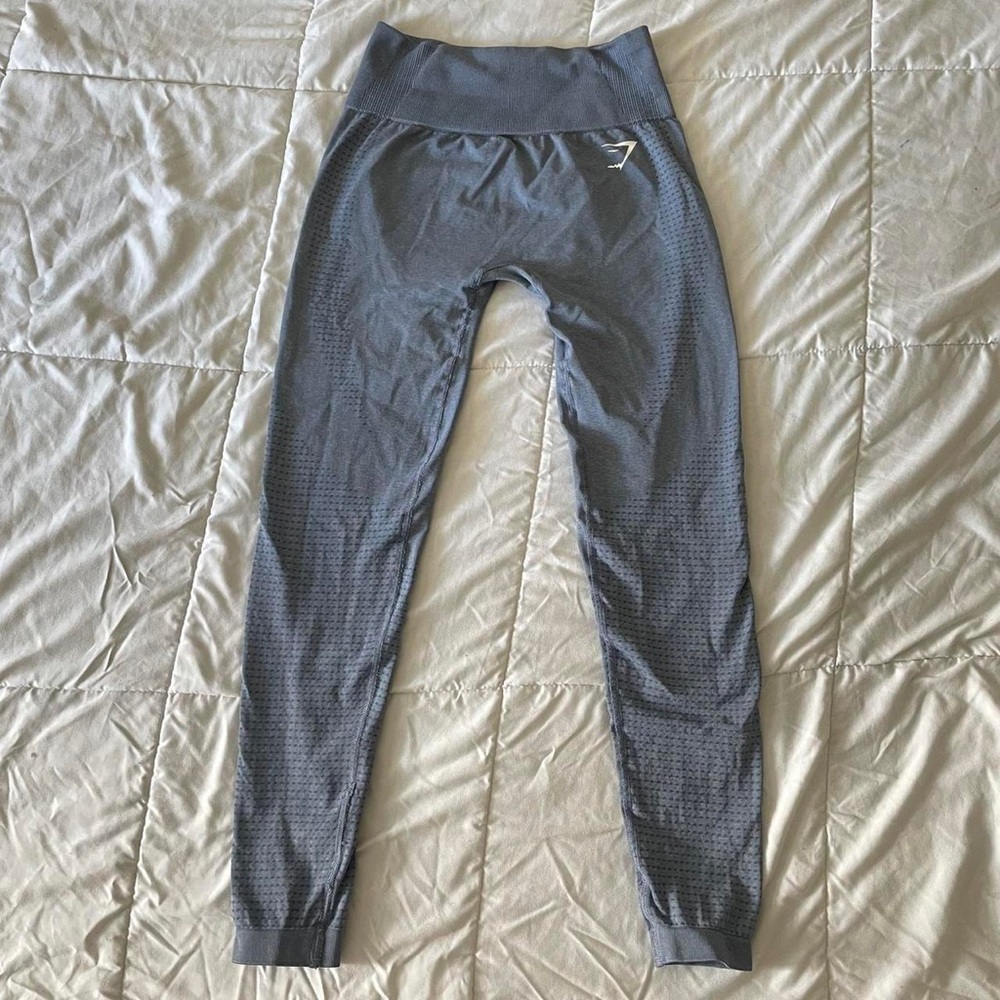 Gym shark grey-blue workout leggings